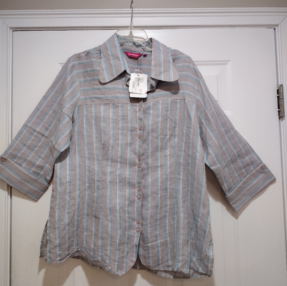 Revolution NWT Linen Button Blouse Size 2 X - Picture 3 of 10